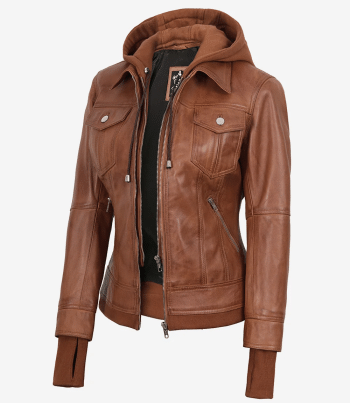 Real leather tan jacket