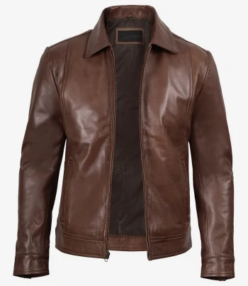 mens cognac harrington leather jacket