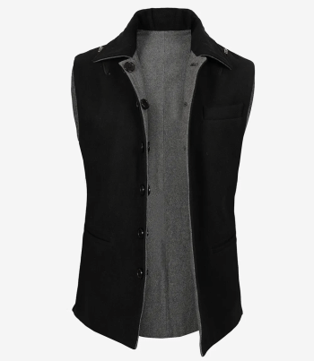 Mens versatile black and gray vest