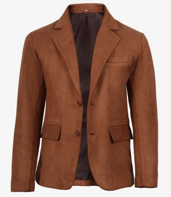 Mens light brown suede blazer