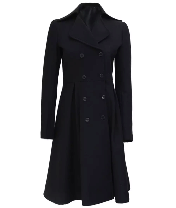 womens black wool coat