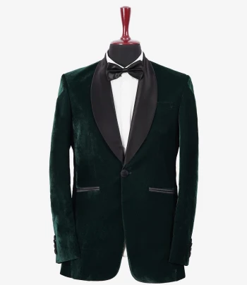 Men’s Shawl Lapel Green Velvet Tuxedo
