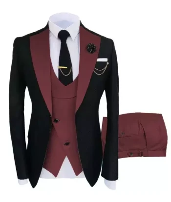 prom burgundy suit mens