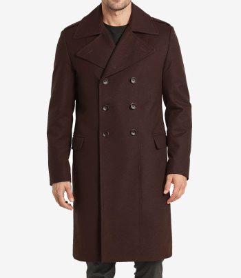 Double breasted wool coat
