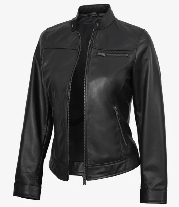 women black biker style jacket