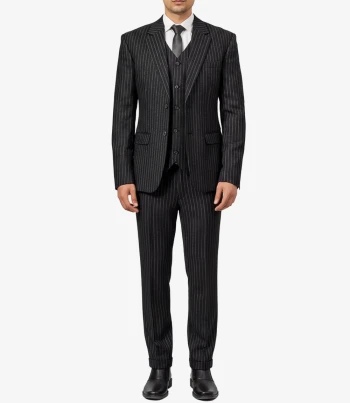 Mens classic pinstripe suit