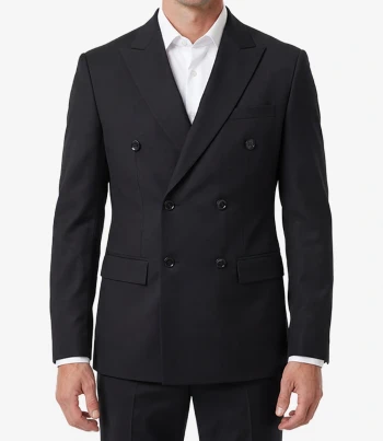 Mens Two Piece Black Suit