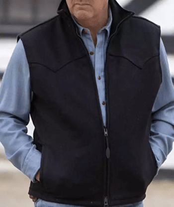 Black Cotton Vest for Men