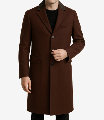 mens brown wool coat