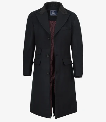 Black 1920s inspired overcoat